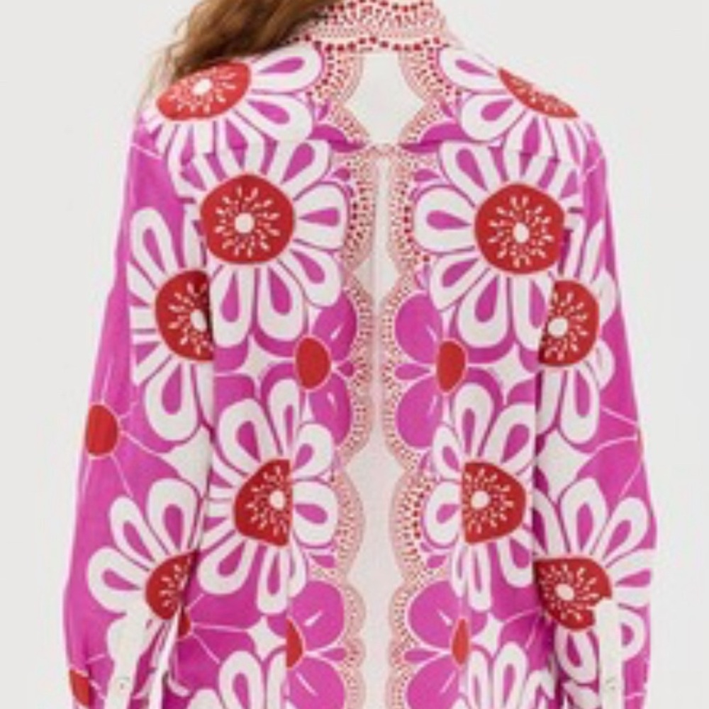 Gorgeous, Farm Rio Maia Off White Shirt❤️NWOT size Medium. - Picture 7 of 9